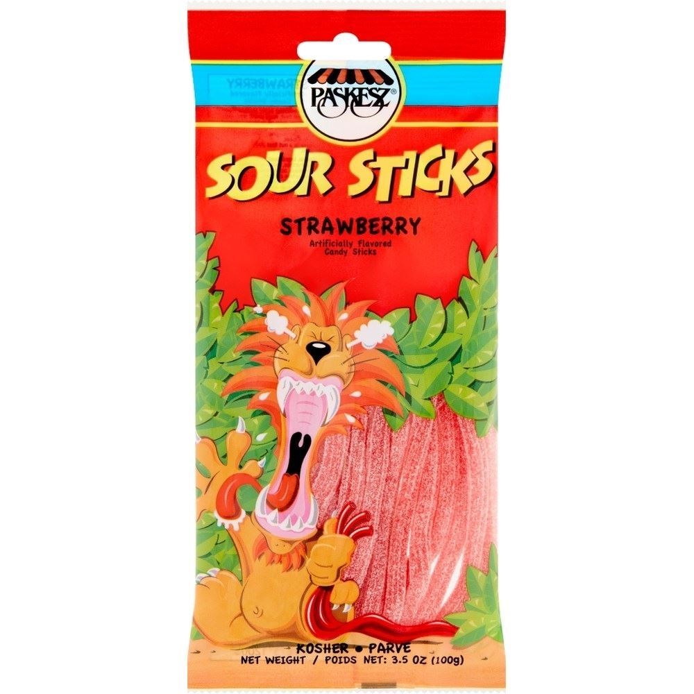 Paskesz Sour Sticks - Strawberry