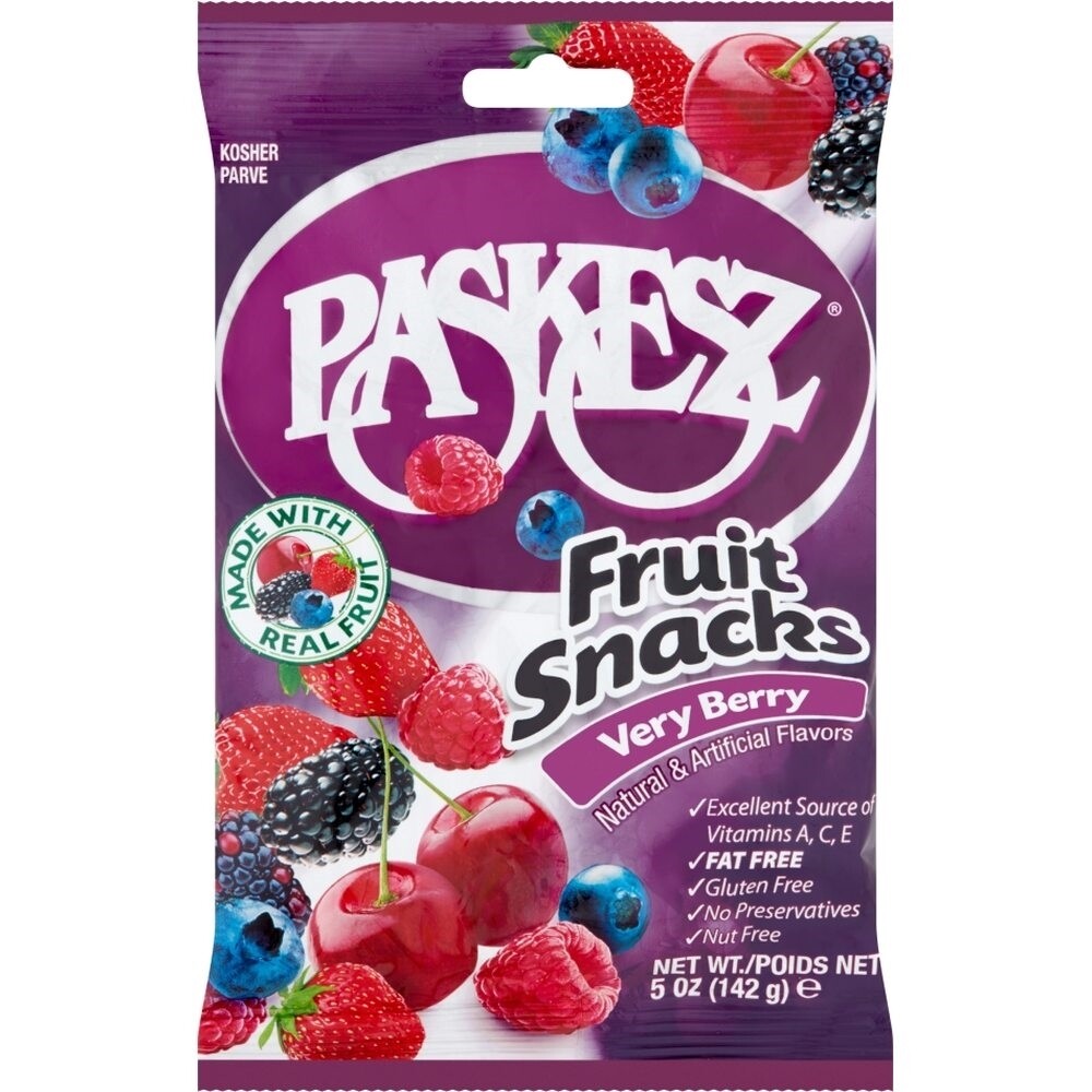 Paskesz Fruit Snacks - Very Berry