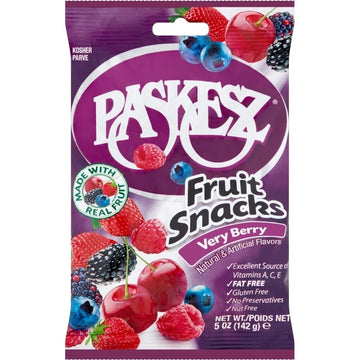 Paskesz Fruit Snacks - Very Berry