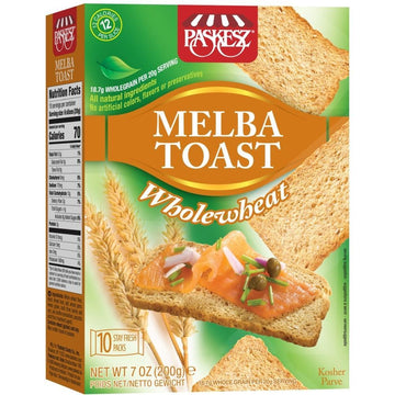 Paskesz Melba Toast - Whole Wheat