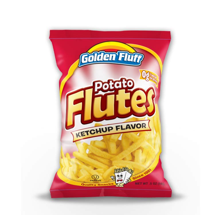 Golden Fluff Potato Flutes - Ketchup