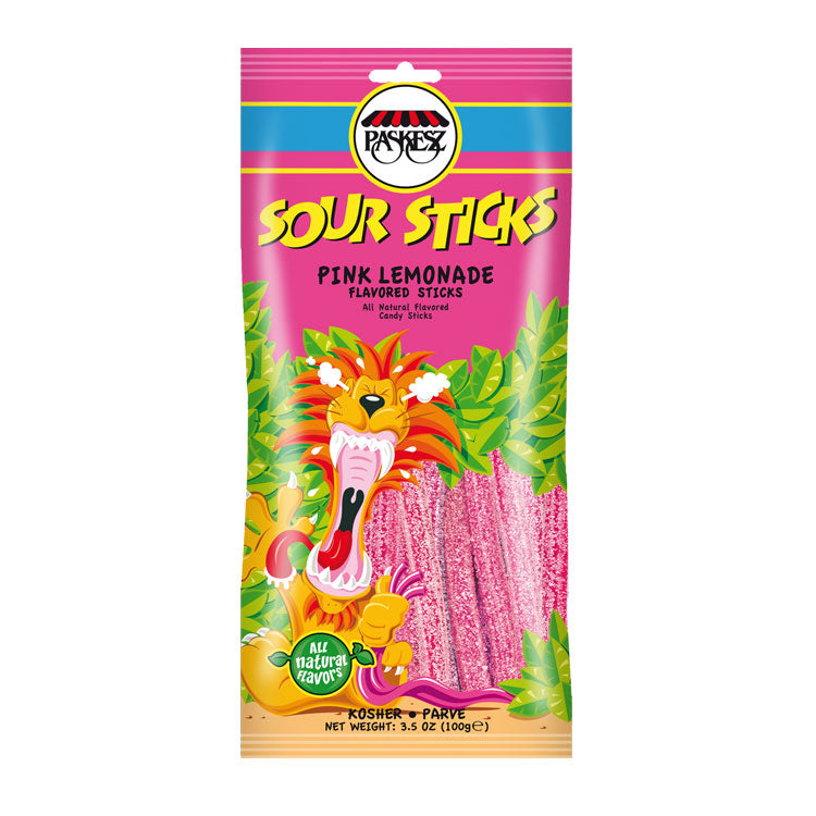 Paskesz Sour Sticks - Pink Lemonade