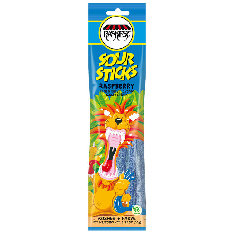 Paskesz Sour Sticks - Raspberry