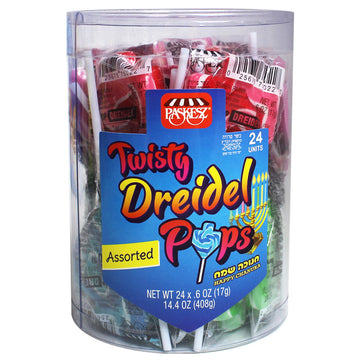 Paskesz Dreidel Twisty Pops - Assorted