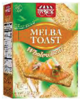 Paskesz Melba Toast - Whole Wheat