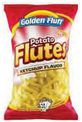 Golden Fluff Potato Flutes - Ketchup