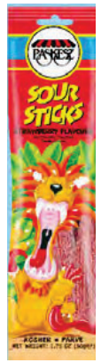 Paskesz Sour Sticks - Strawberry