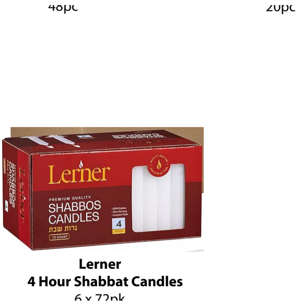 Lerner 4 hour Shabbat Candles